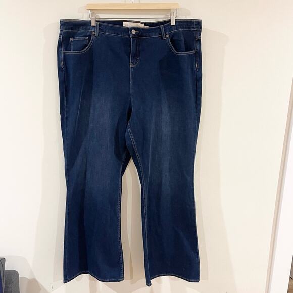 Soft Surroundings Straight Leg Jeans High Waisted Woman’s size 24W Blue - Picture 1 of 9